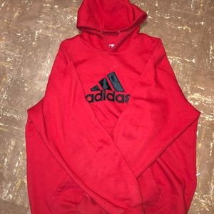 Red adidas hoodie